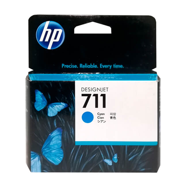 Tinta HP 711 original CZ130A Cyan para impresoras DesignJet
