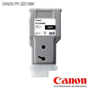Tanque de tinta Canon PFI-320 MBK Matte Black original para impresoras imagePROGRAF