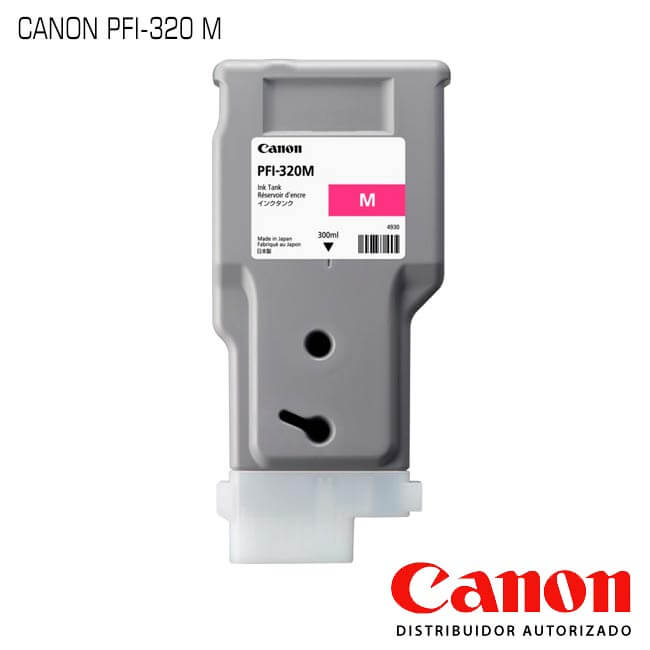 Tanque de tinta Canon PFI-320M Magenta original para impresoras imagePROGRAF