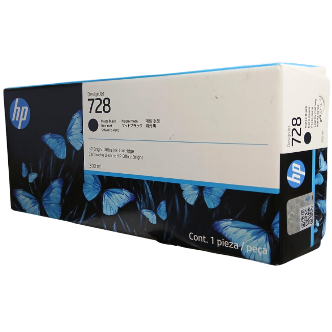 TINTA HP F9J68A (728) 300ML MATTE BLACK